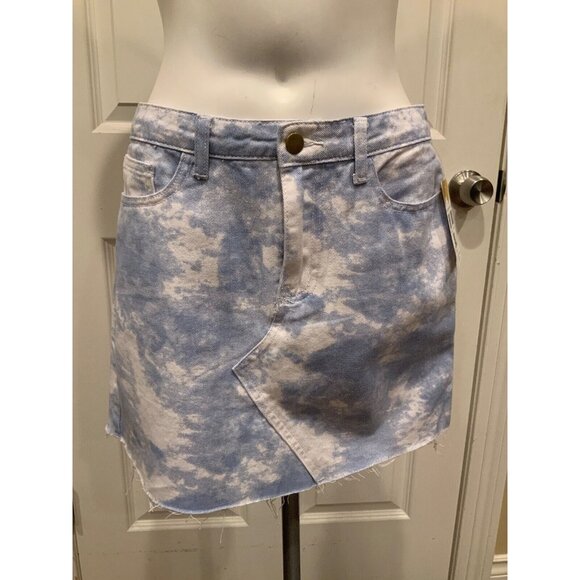 Polly Princess Blue & White Up In The Clouds Denim Mini Skirt, Size 4, NWT! - Picture 1 of 8